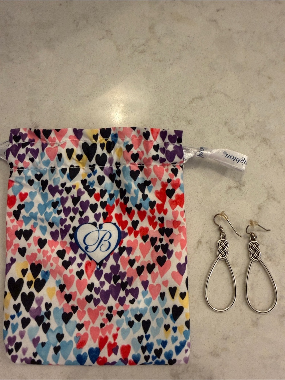 Brighton Silver Teardrop Earrings